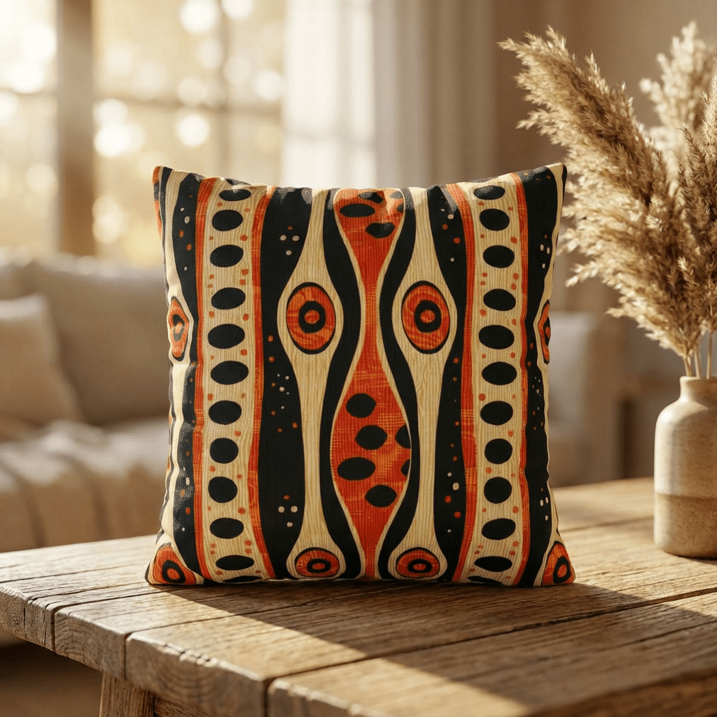 African Tribal Mudcloth Pillow Cover - SANKTUARI DECOR