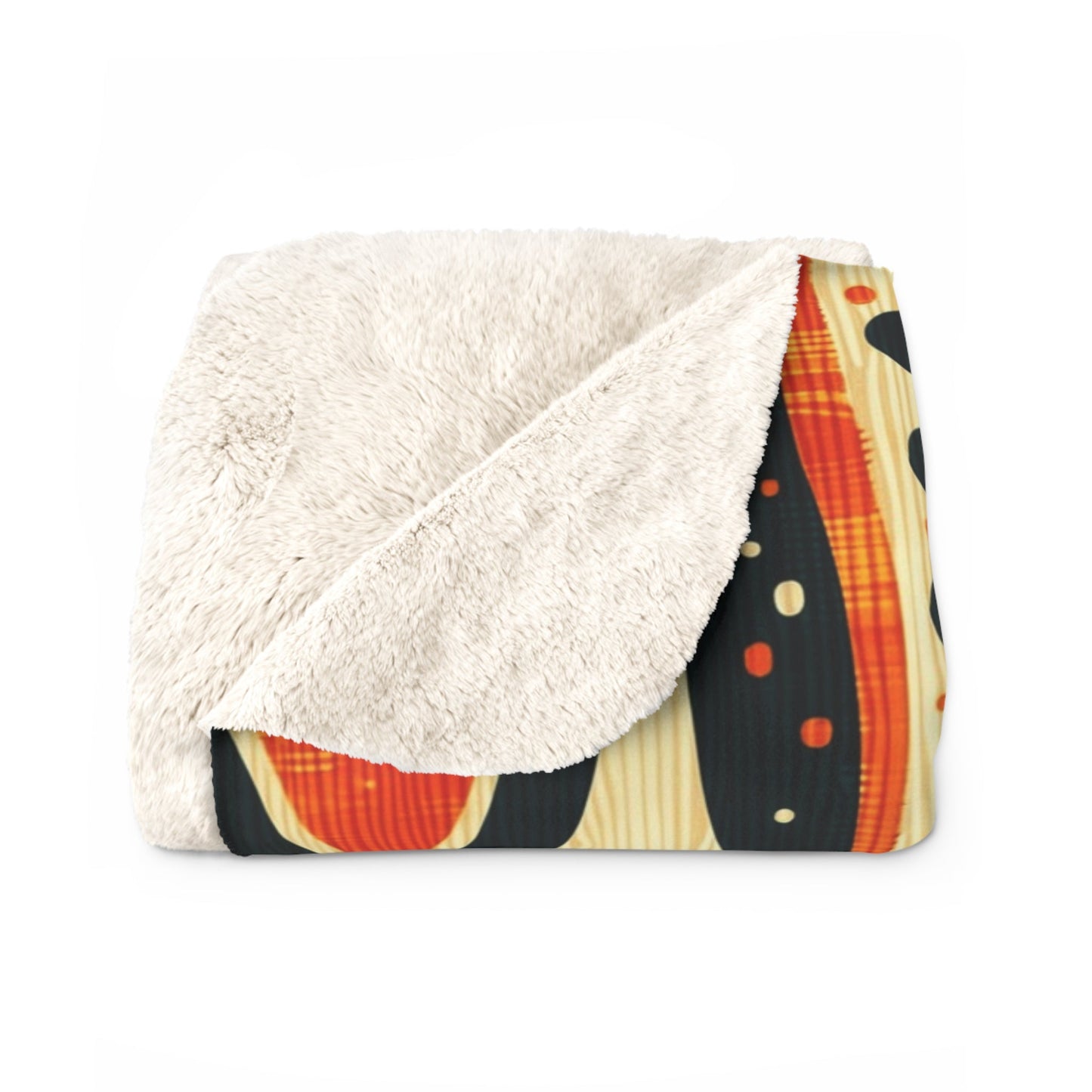 African Tribal Mudcloth Sherpa Blanket - SANKTUARI DECOR