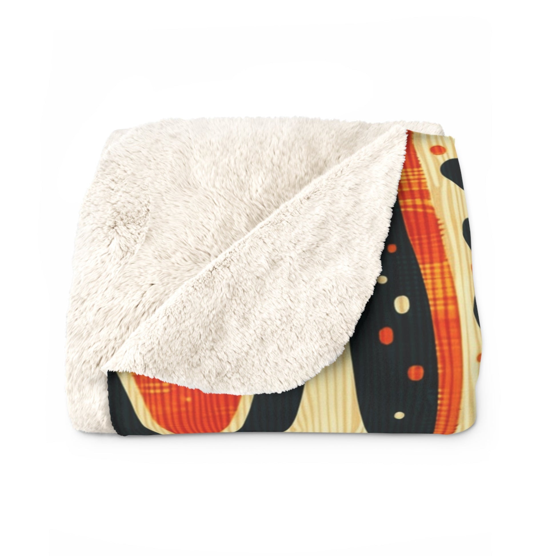 African Tribal Mudcloth Sherpa Blanket - SANKTUARI DECOR