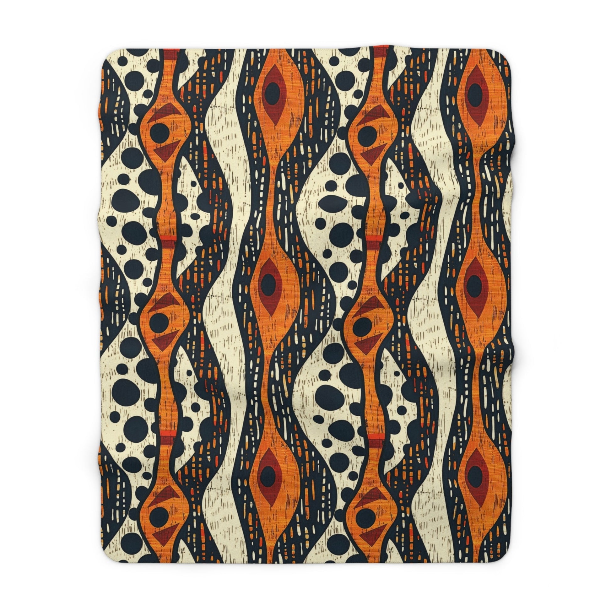 African Tribal Mudcloth Sherpa Blanket - SANKTUARI DECOR