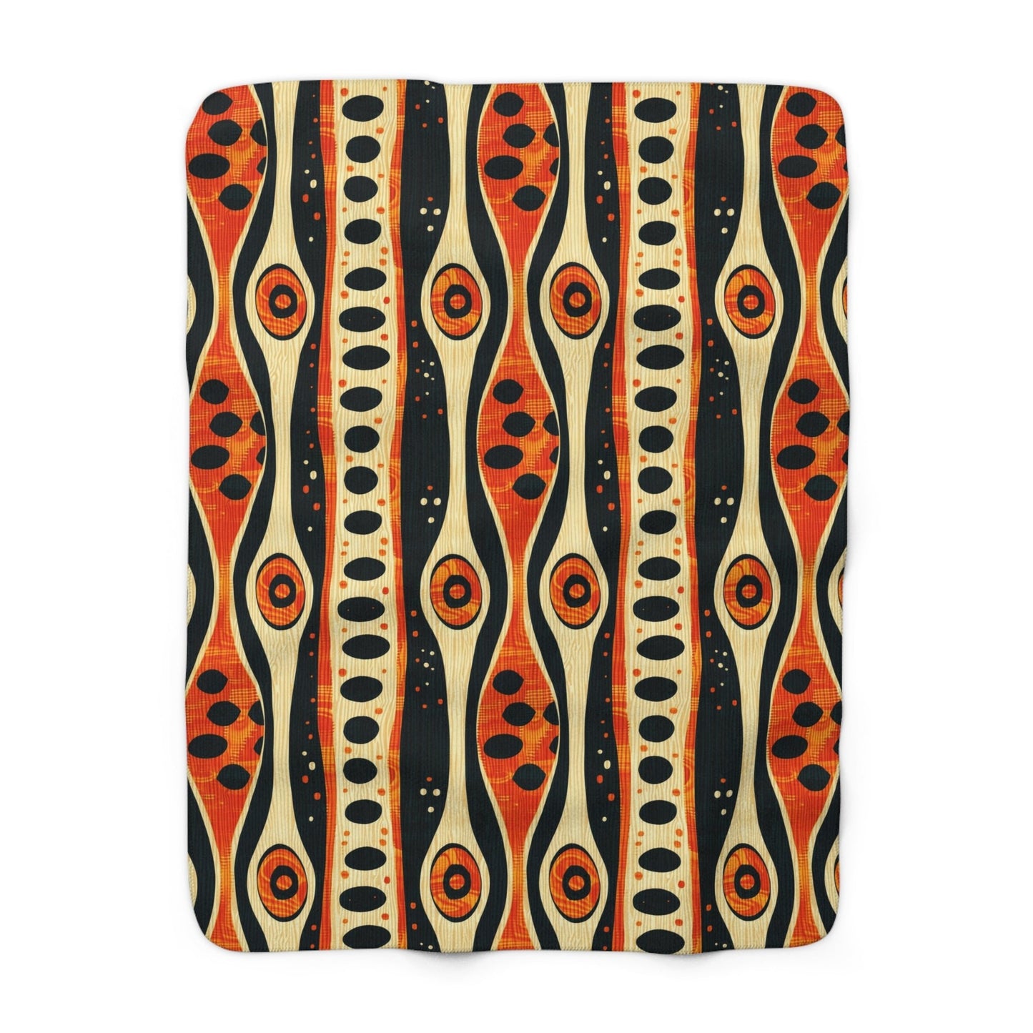 African Tribal Mudcloth Sherpa Blanket - SANKTUARI DECOR