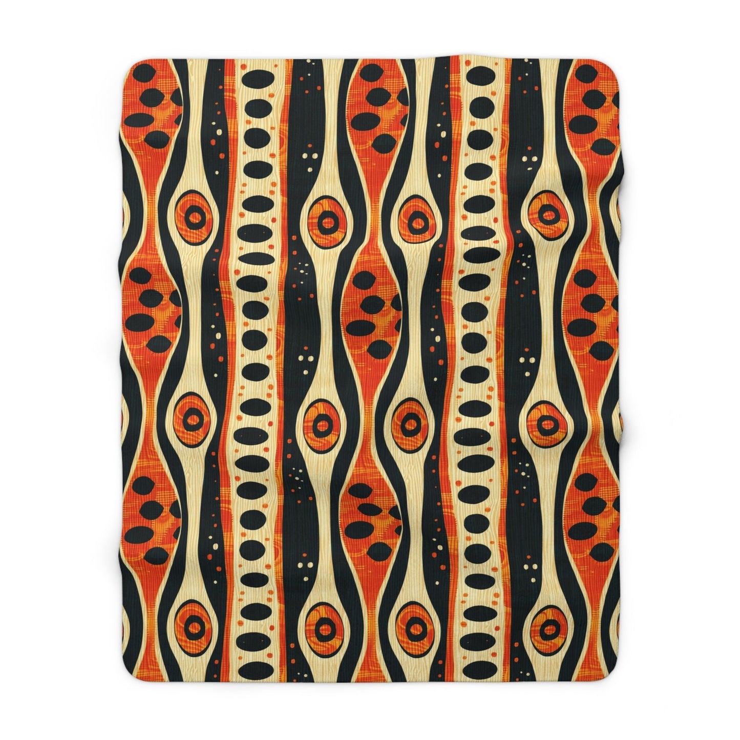 African Tribal Mudcloth Sherpa Blanket - SANKTUARI DECOR
