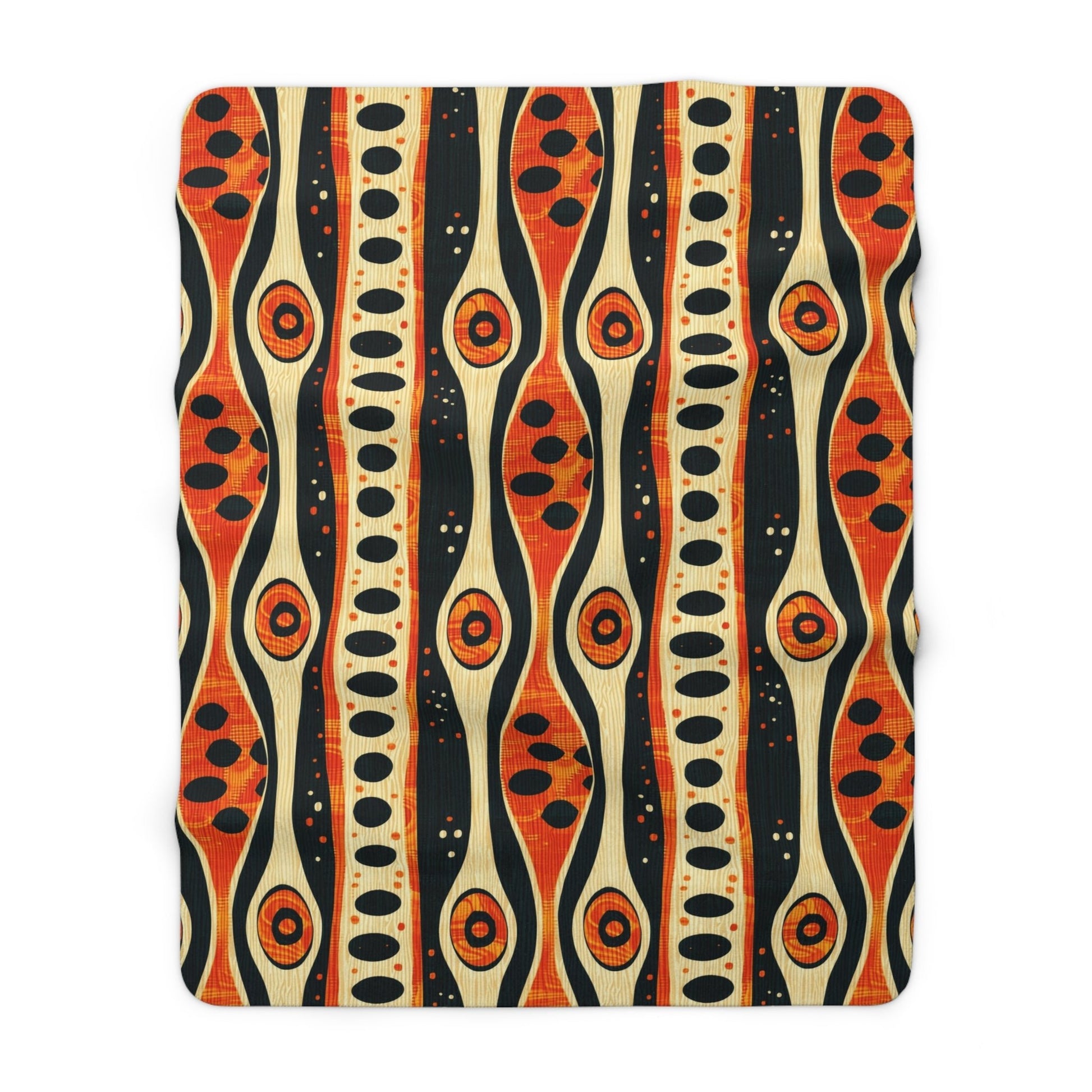African Tribal Mudcloth Sherpa Blanket - SANKTUARI DECOR