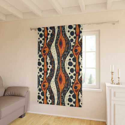 Tribal pattern window curtains for home