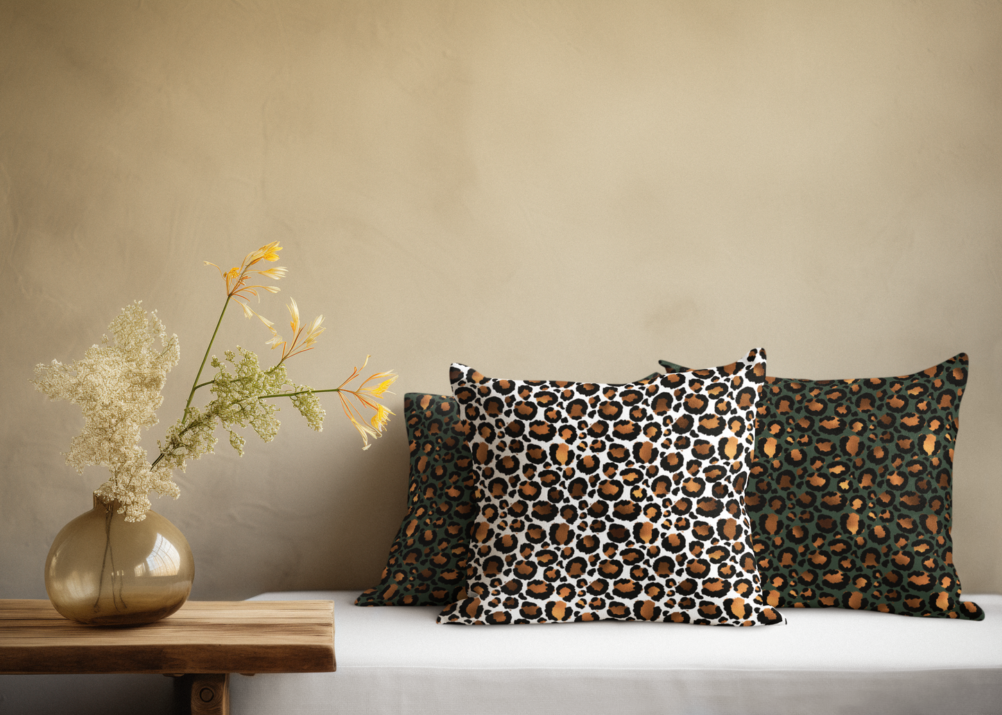 Leopard Print Throw Pillow