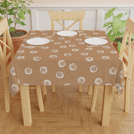Ankara Twirl Mudcloth Tablecloth - SANKTUARI DECOR