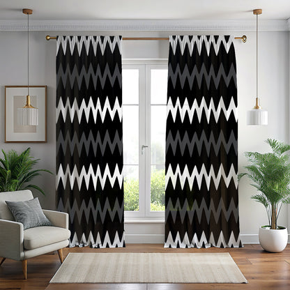 Cultural print curtain panels for decor