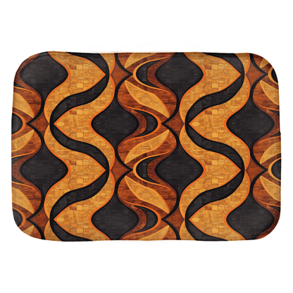 Black and Gold Mudcloth Bath Mat - SANKTUARI DECOR