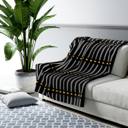 Black Gold Mudcloth Living Room Decor Set - SANKTUARI DECOR