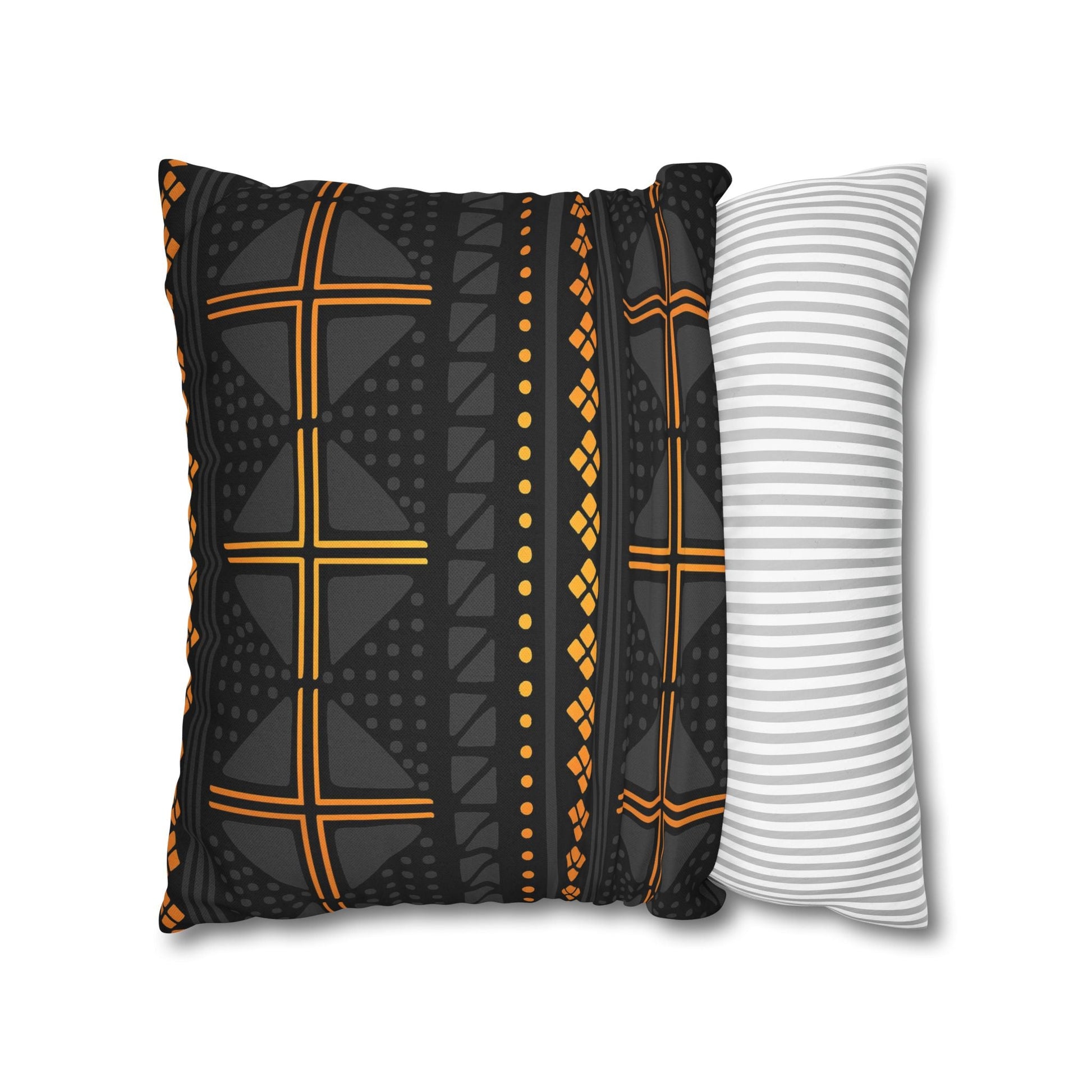 Black Gold Tribal Pillow Cover - SANKTUARI DECOR