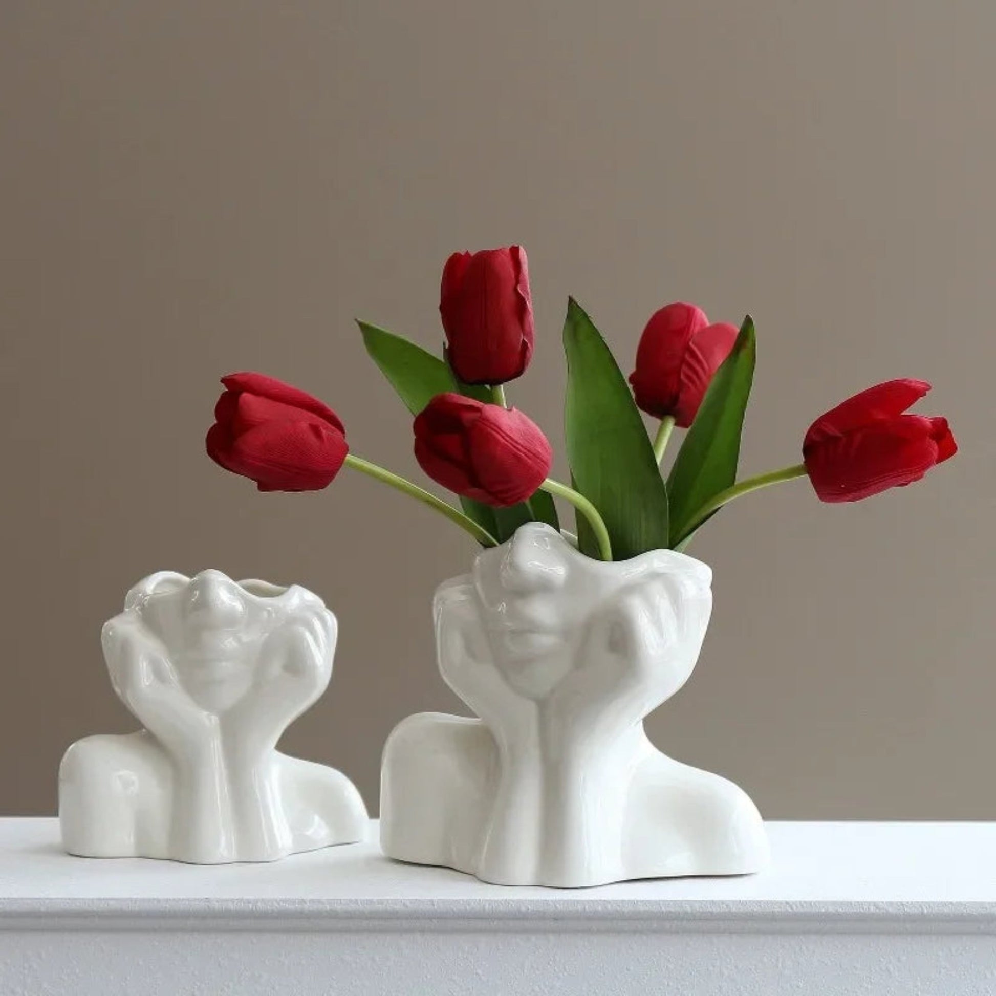 Black Woman Sculpture Vase - SANKTUARI DECOR