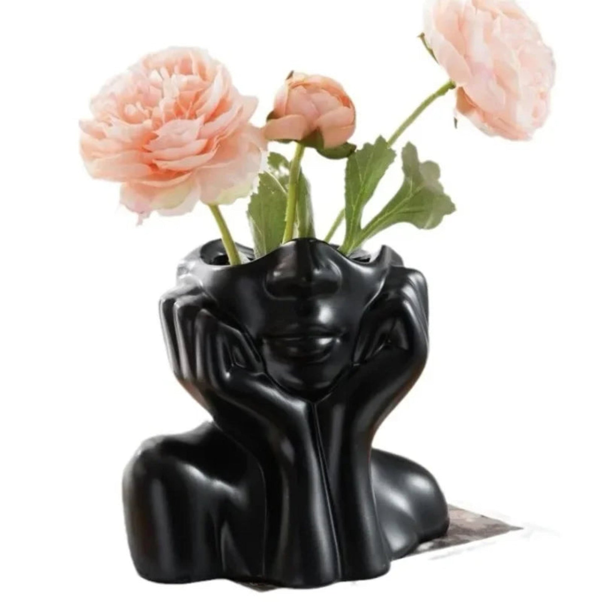 Black Woman Sculpture Vase - SANKTUARI DECOR