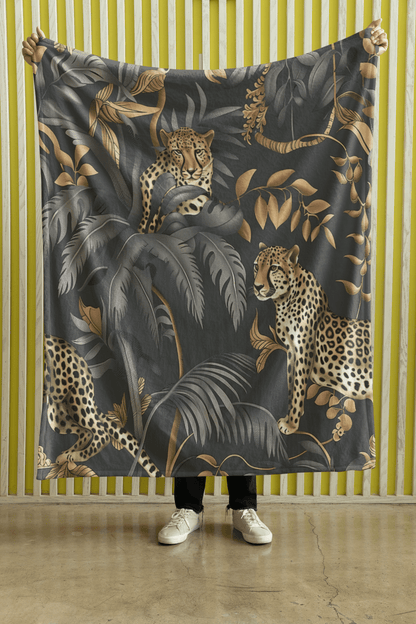 Cheetah Black Jungle Blankets - SANKTUARI DECOR