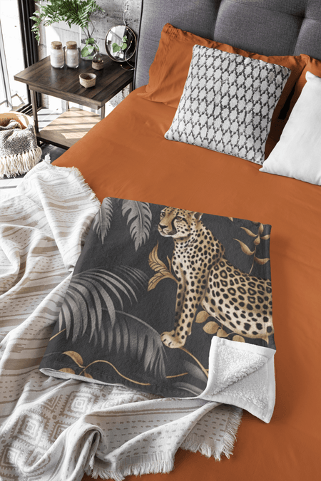 Cheetah Black Jungle Blankets - SANKTUARI DECOR