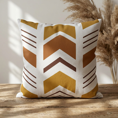 African Geometric Throw Pillow