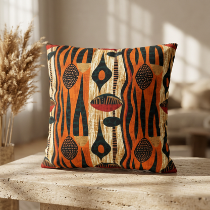 African Print Pillow Cover