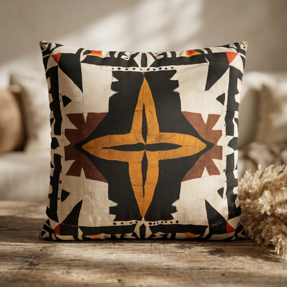 Cross Mudcloth Pillow