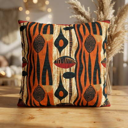 African Print Pillow Cover