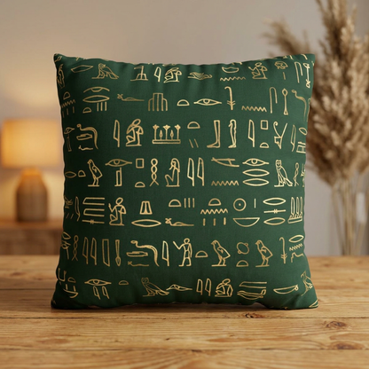 Egyptian Hieroglyphics Throw Pillow