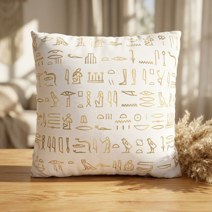 Egyptian Hieroglyphics Throw Pillow