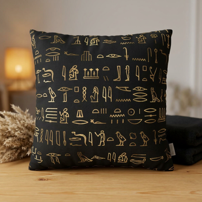 Egyptian Hieroglyphics Throw Pillow