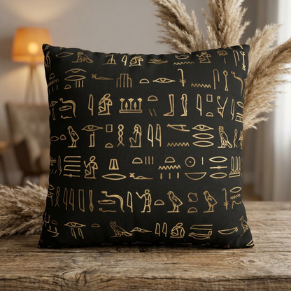 Egyptian Hieroglyphics Throw Pillow