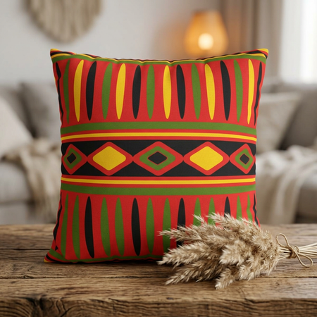 African Geometric Pillow Cover