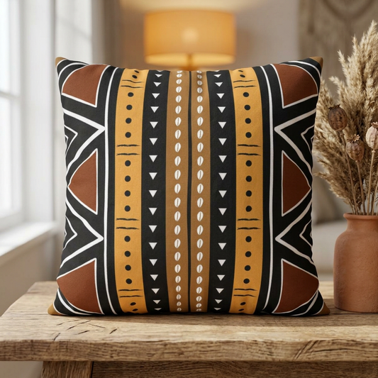 Tribal Mudcloth Pattern Pillow Cover