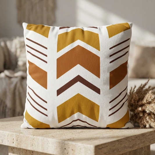 African Geometric Throw Pillow