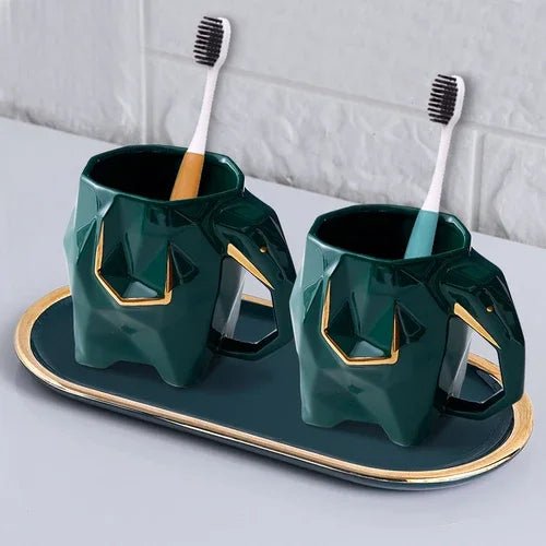 Elephant Shaped Bathroom Accessory Set - SANKTUARI DECOR