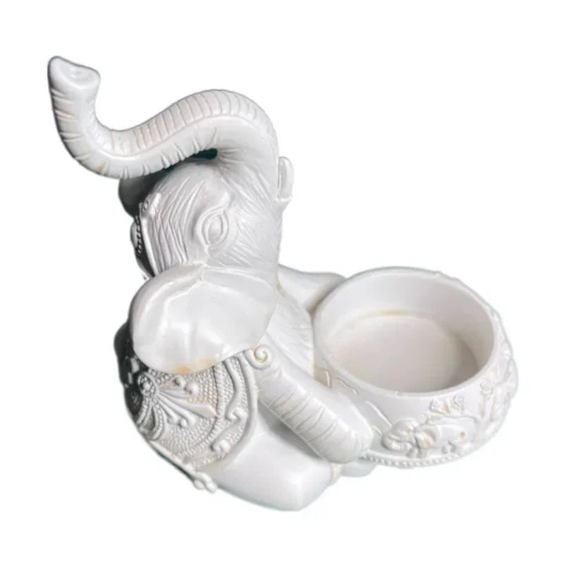 Elephant Trunks Up Tealight Candle Holder - SANKTUARI DECOR