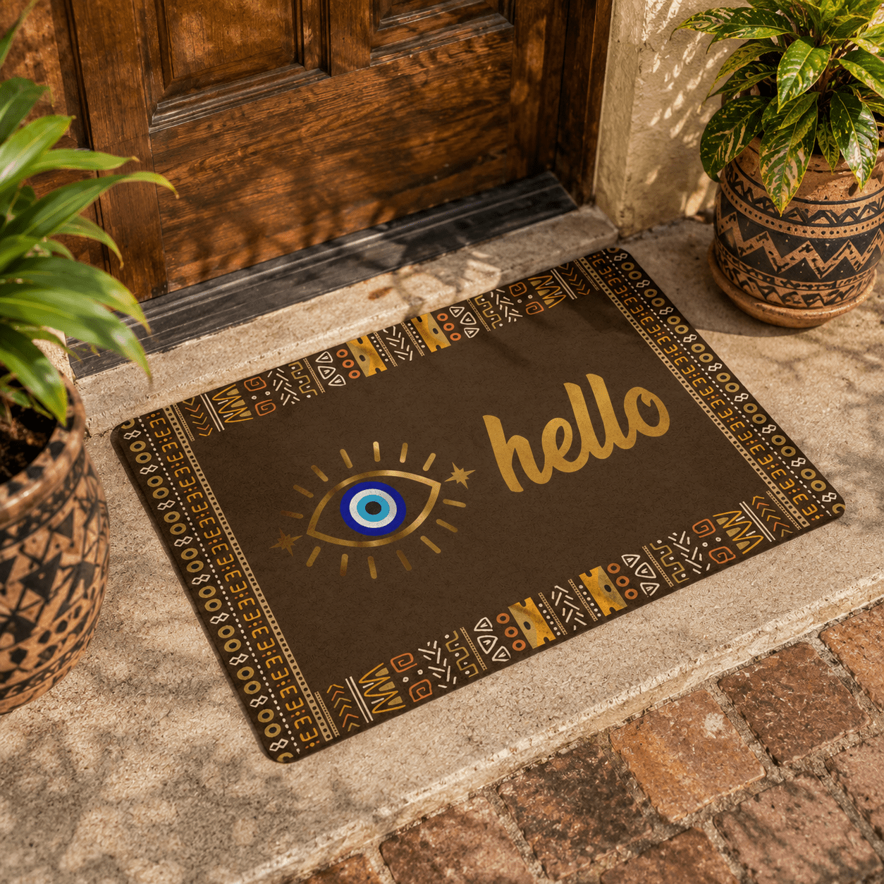 Evil Eye Hello Doormat - SANKTUARI DECOR
