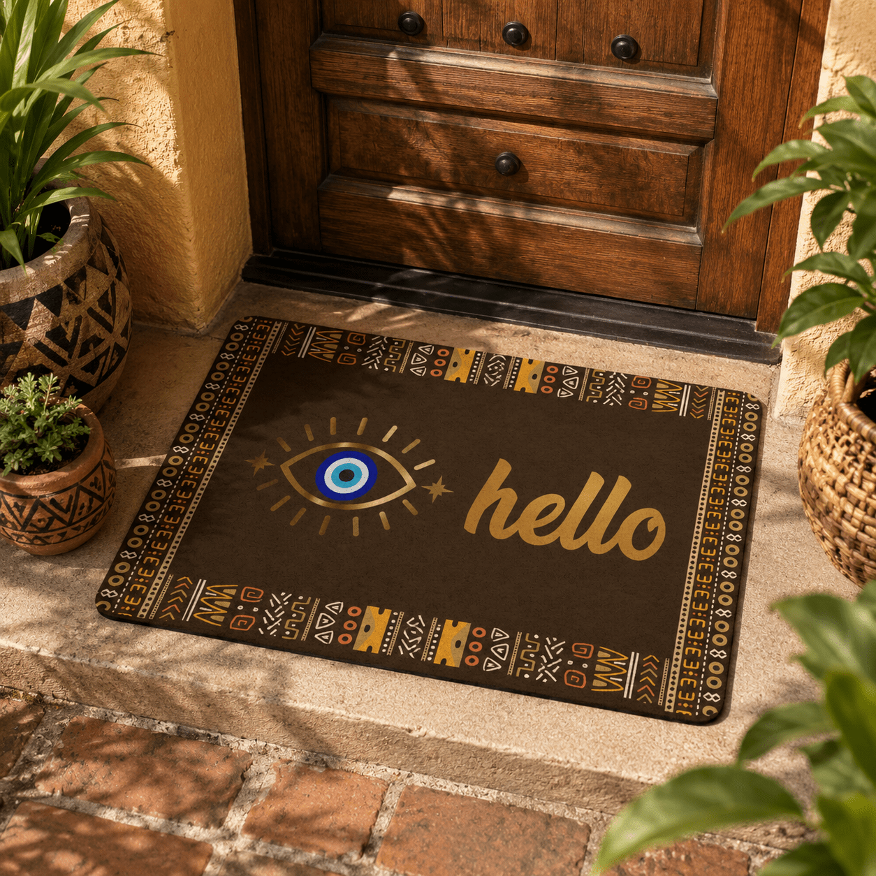 Evil Eye Hello Doormat - SANKTUARI DECOR