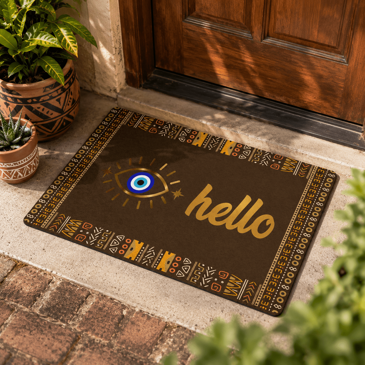Evil Eye Hello Doormat - SANKTUARI DECOR