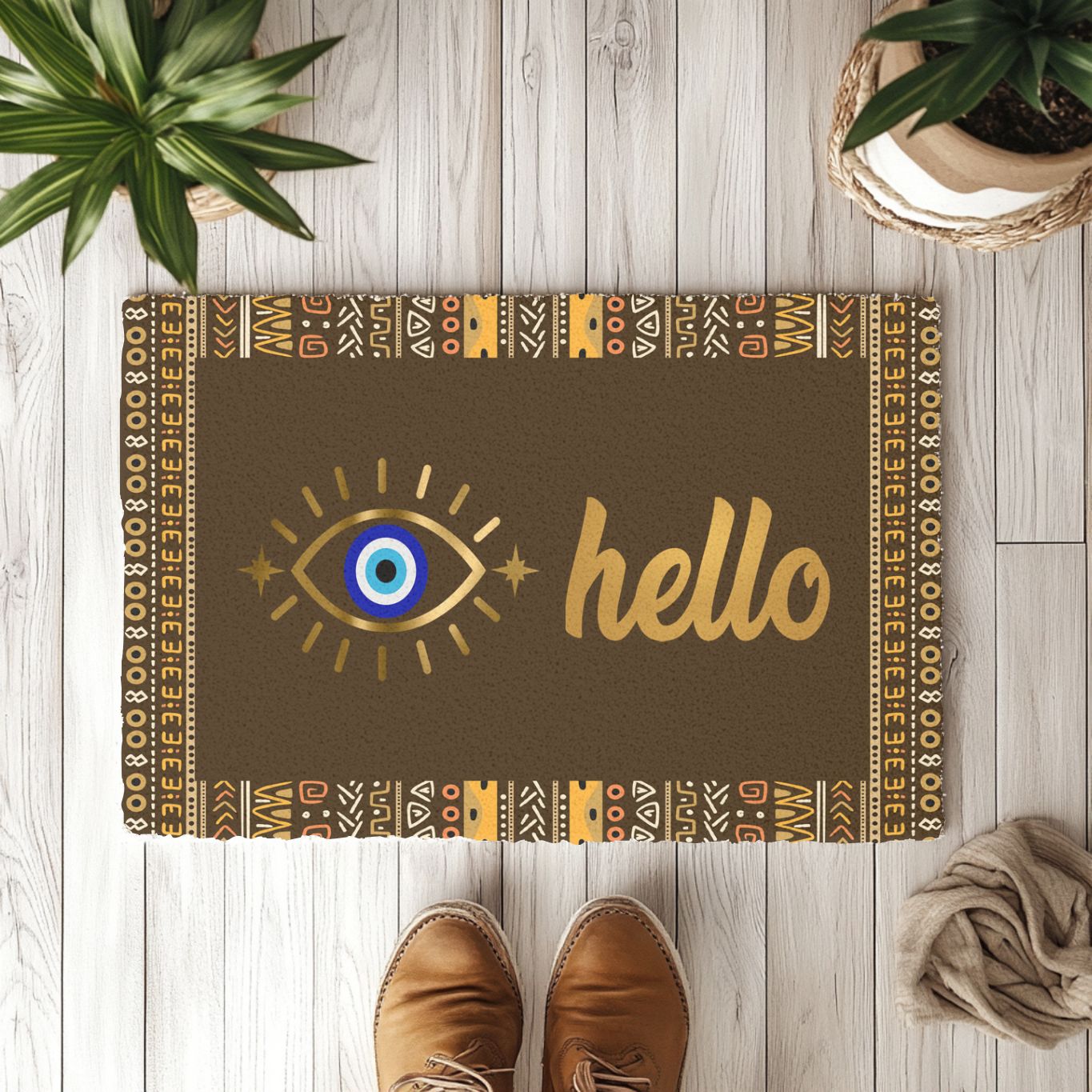Evil Eye Hello Doormat - SANKTUARI DECOR