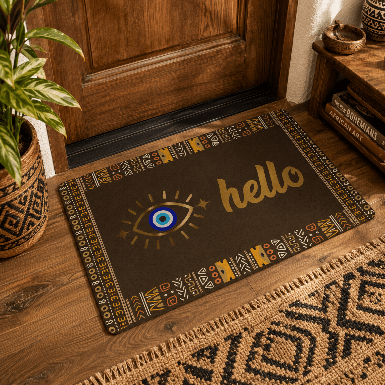 Evil Eye Hello Doormat - SANKTUARI DECOR