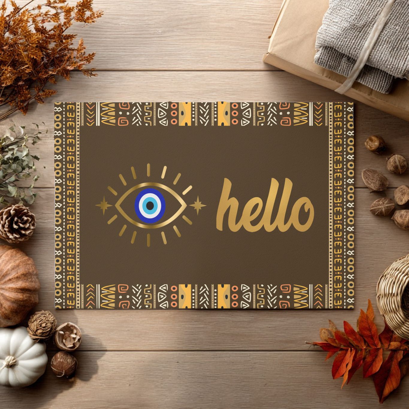 Evil Eye Hello Doormat - SANKTUARI DECOR
