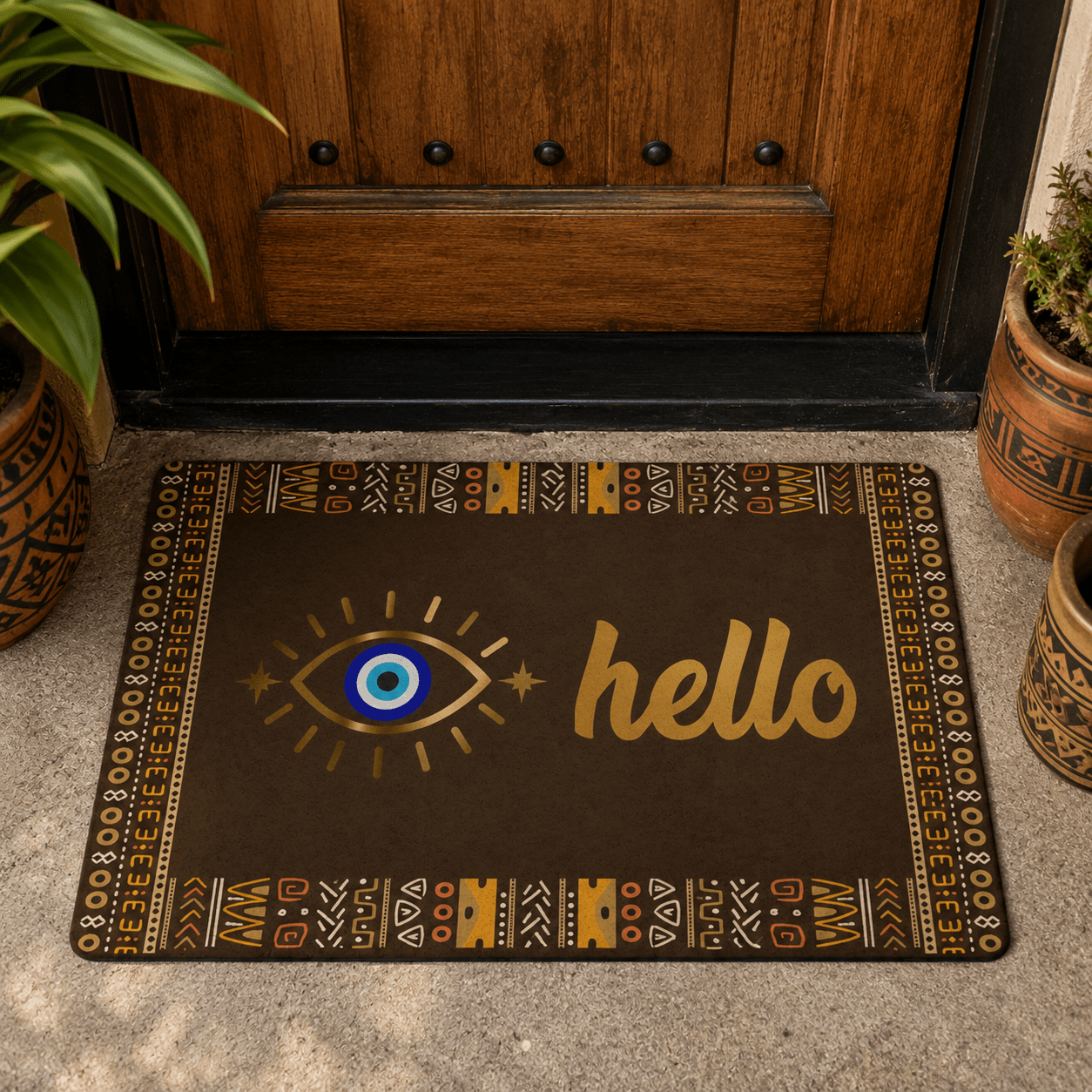 Evil Eye Hello Doormat - SANKTUARI DECOR