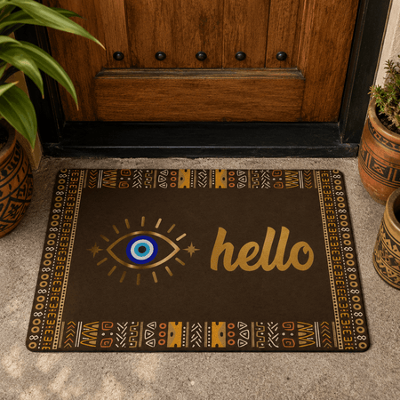 Evil Eye Hello Doormat - SANKTUARI DECOR
