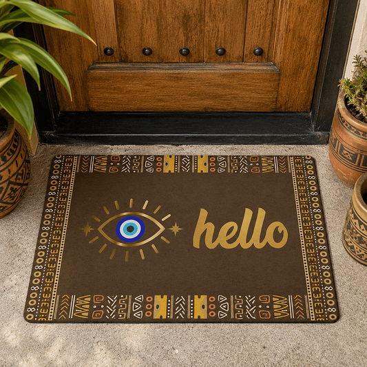 Evil Eye Hello Doormat