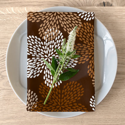 Bohemian Napkins set featuring spiritual and ethnic patterns in earthy tones.