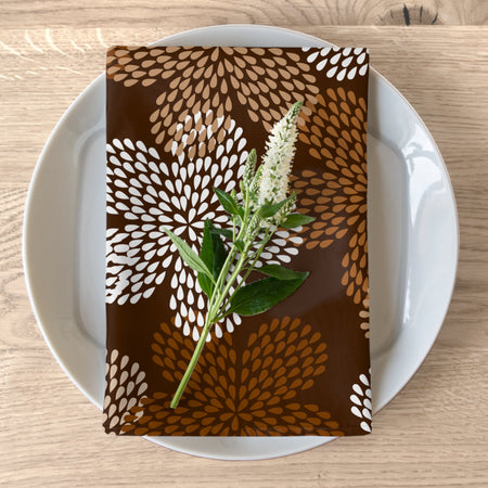 Bohemian Napkins set featuring spiritual and ethnic patterns in earthy tones.