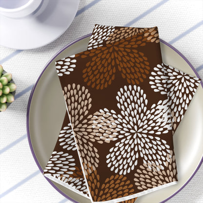 African mudcloth table  napkins with geometric tribal design for dining décor.