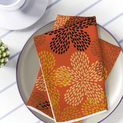 African mudcloth napkins with geometric tribal design for dining décor.
