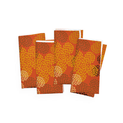 African print cloth napkins in mudcloth pattern for cultural dining table décor.