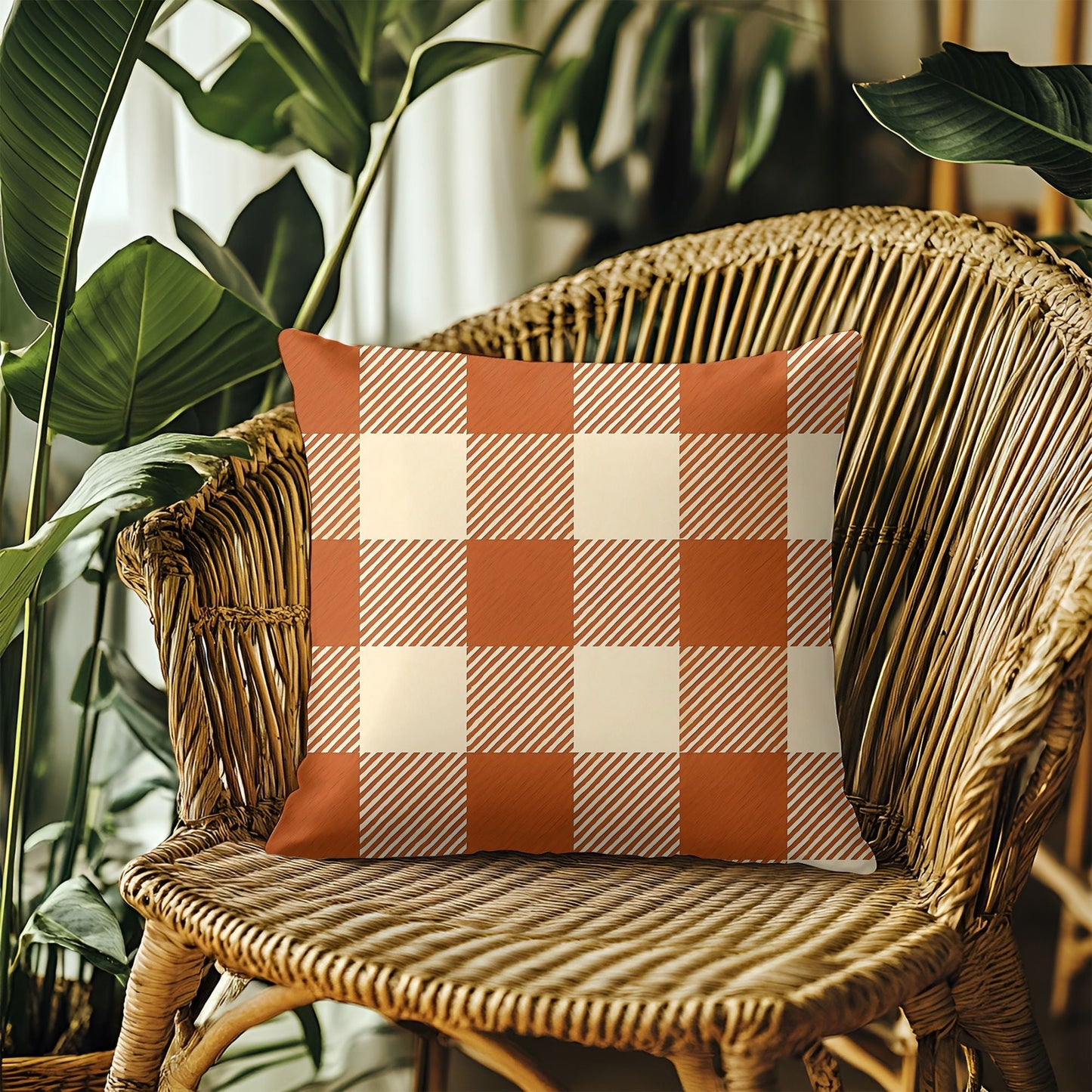 Gingham Checkered Pillow Cover - SANKTUARI DECOR