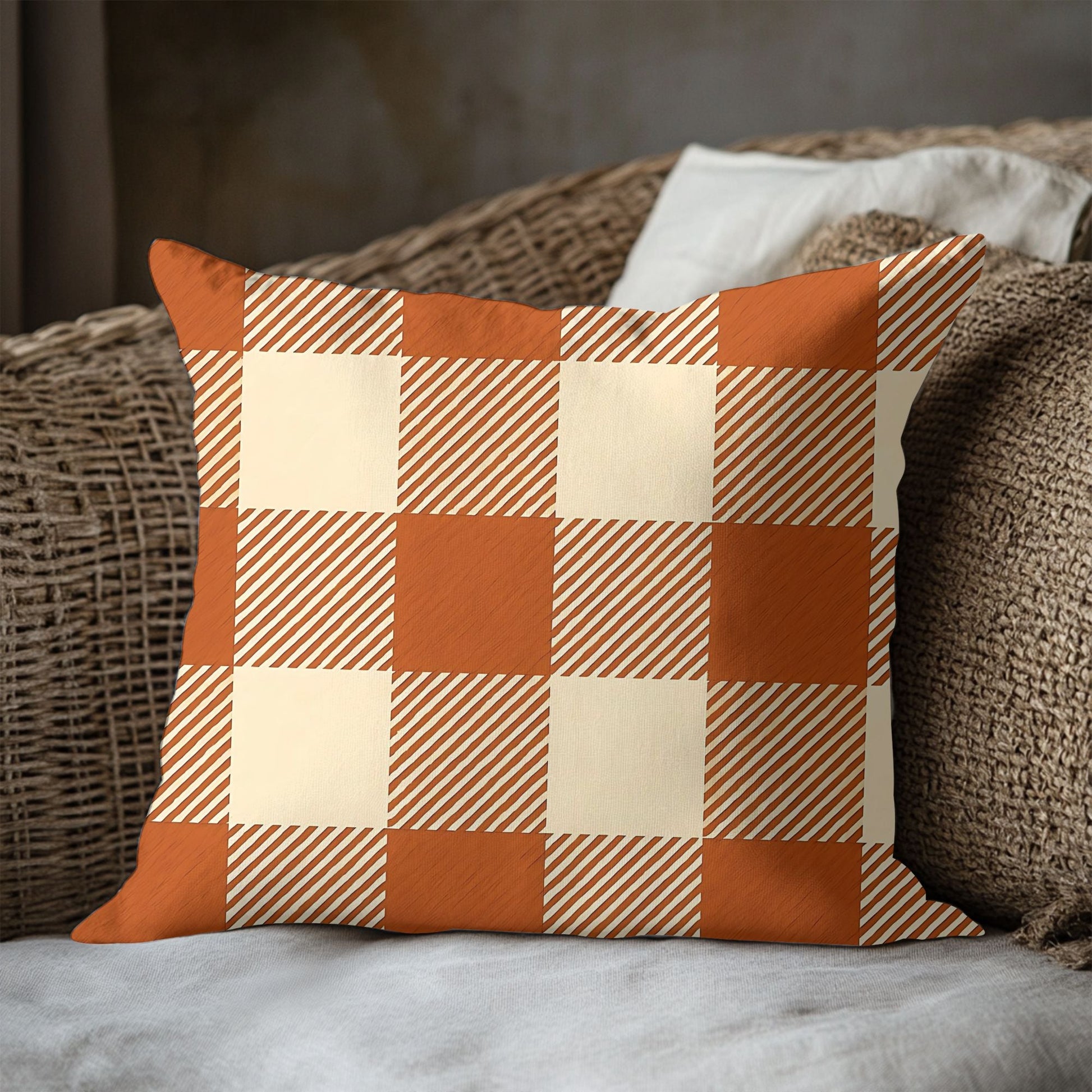 Gingham Checkered Pillow Cover - SANKTUARI DECOR
