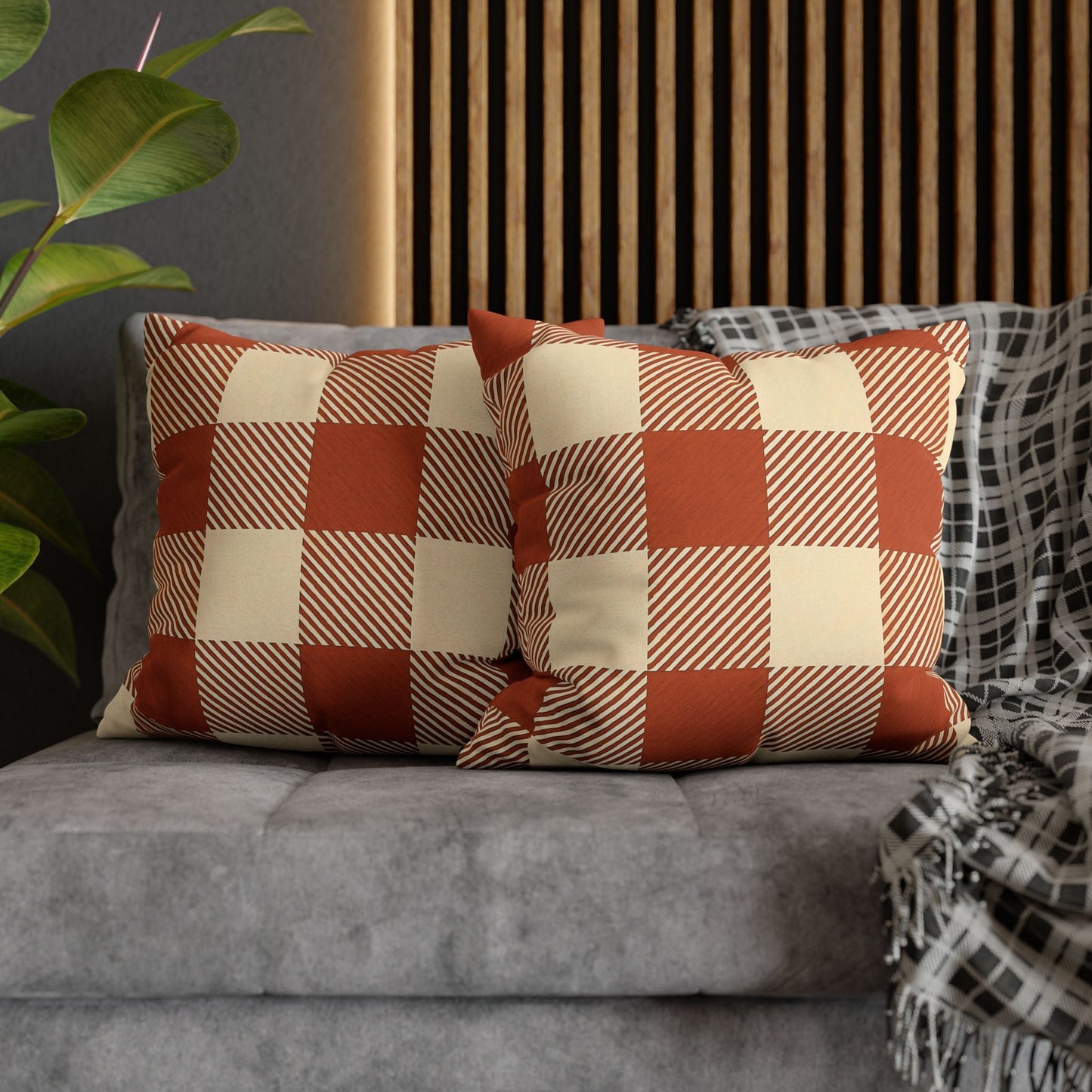 Gingham Checkered Pillow Cover - SANKTUARI DECOR