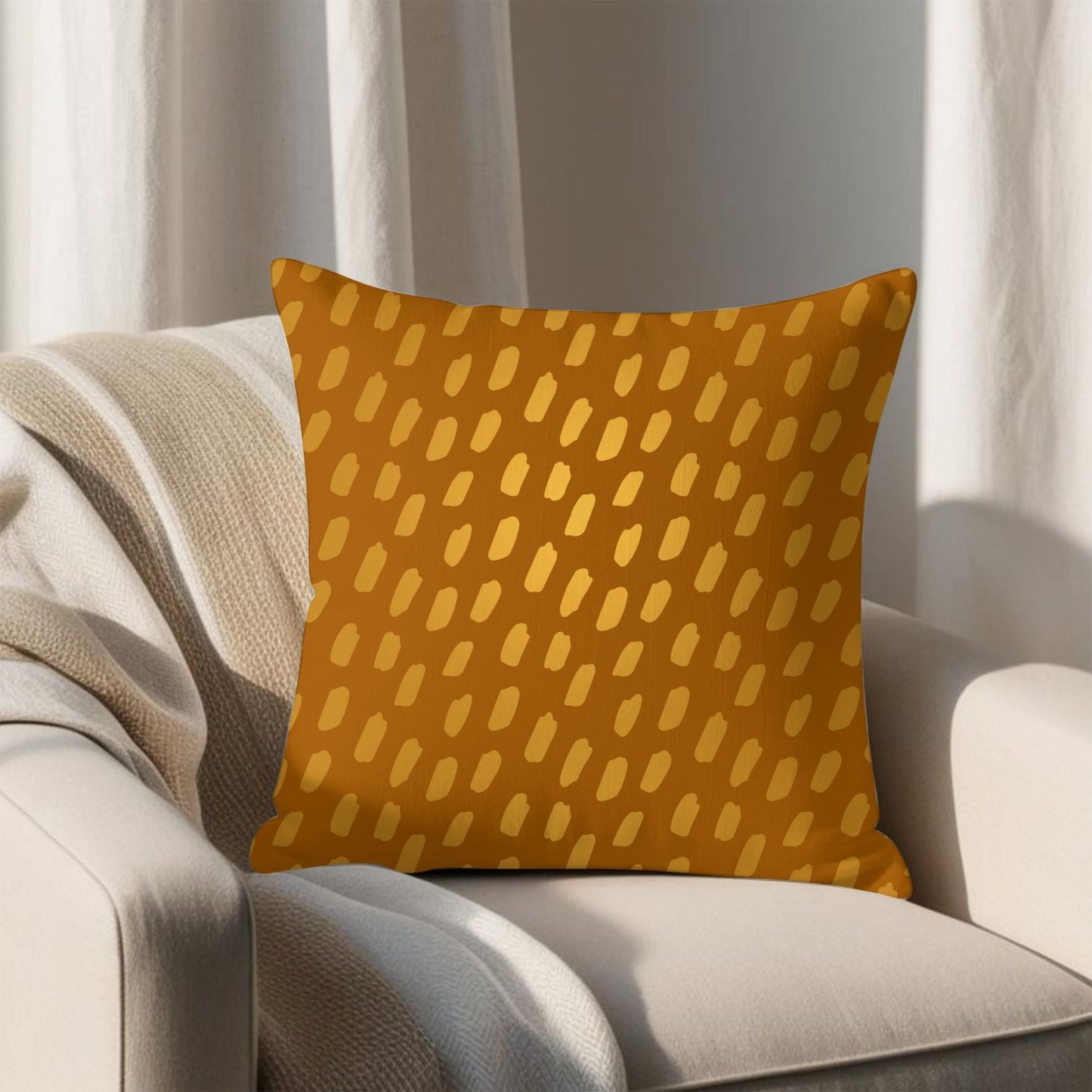 Golden Dots Throw Pillowcase - SANKTUARI DECOR
