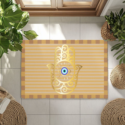Hamsa Eye Doormat — Protective Evil Eye Door Mat - SANKTUARI DECOR